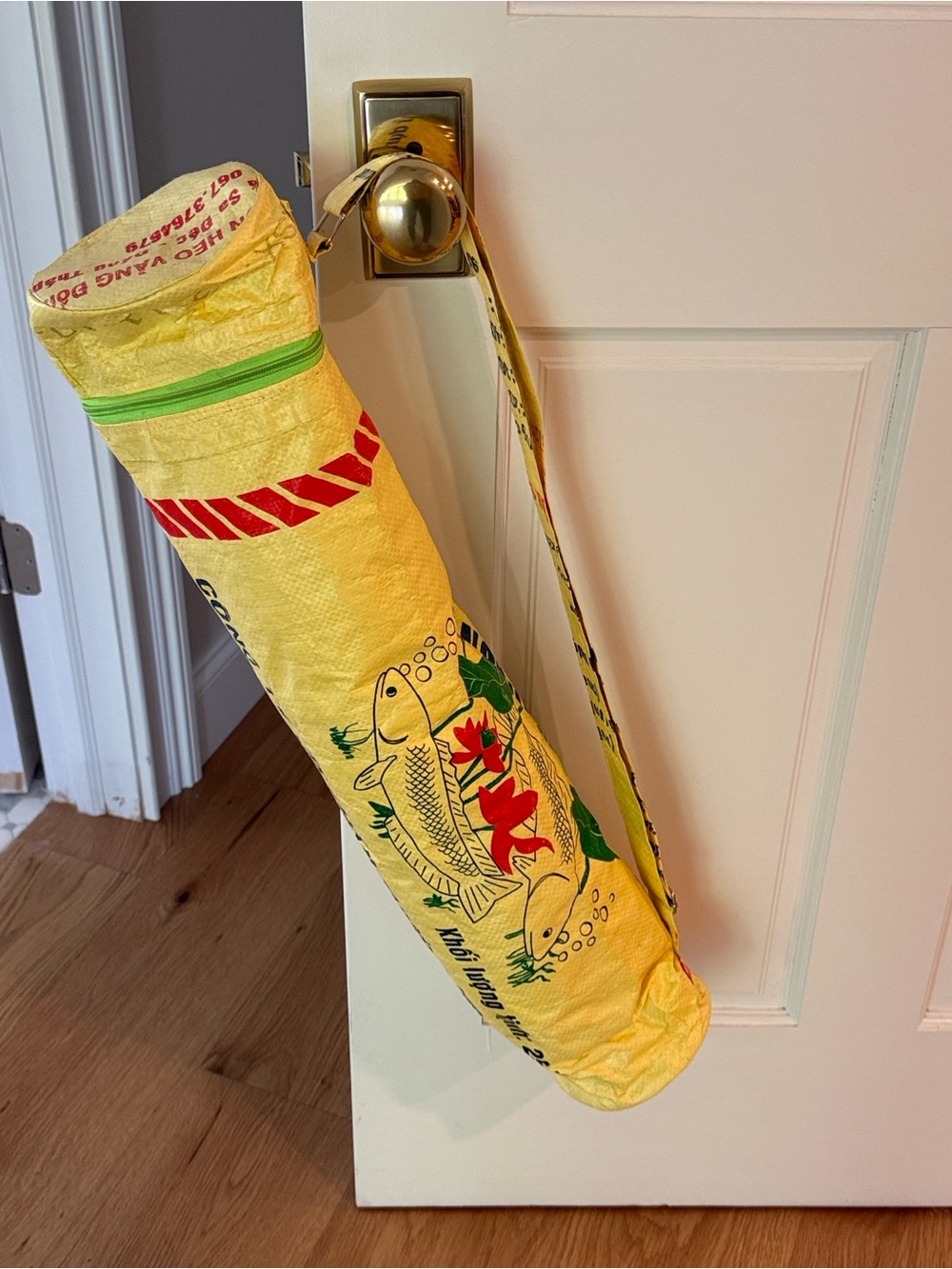 Yoga bag made from recycled materials